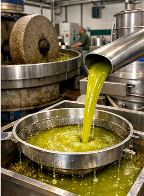 Estrazione olio in frantoio